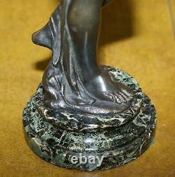 Pair Of Original Signed Henri Dumaige 1830 1888 Bronze Statues Water Carriers