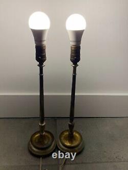 Pair Of Signed Antique OSCAR BACH 18 Table Lamps