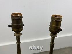 Pair Of Signed Antique OSCAR BACH 18 Table Lamps