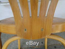 Pair Of Signed Drevounia Czech Bentwood Arm Chairs, Cool, Need Refinished