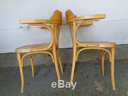 Pair Of Signed Drevounia Czech Bentwood Arm Chairs, Cool, Need Refinished