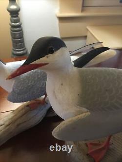 Pair Of Signed Harry Ross Seagull Decoys