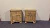 Pair Of Small Antique Bedside Cupboards Pinefinders Old Pine Furniture Warehouse