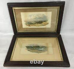 Pair Of Thomas James Soper 1817 1893 Antique Watercolours Rural Scenes Signed