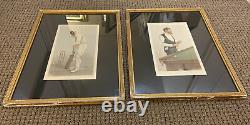 Pair Of Vanity Fair, SPY Chromolithographs Billard Baseball Frames