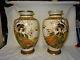 Pair Of Vintage Signed 12 Attractive Japanese Satsuma Vases
