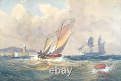 Pair Of Watercolors MARINES Signed C. P. R. Painting Britanny Vintage Antique