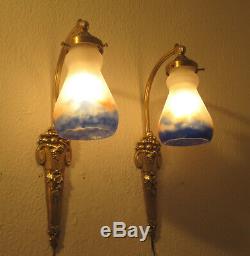 Pair Of Wonderful French Art Deco Sconces 1920/1925- Signed G. V. De Croismare