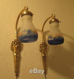 Pair Of Wonderful French Art Deco Sconces 1920/1925- Signed G. V. De Croismare