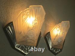 Pair Of Wonderful French Art Deco Sconces 1925 Signed J. Robert France