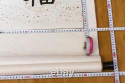 Pair Old Chinese Hand Painted Calligraphy Scroll Signed
