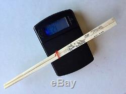 Pair Rare Antiqu Hand Carved Signed Chinese Bone Chopsticks In Original Box