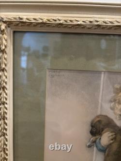 Pair Signed Framed Bessie Pease Gutmann Good Morning & Mine Vintage Prints