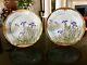 Pair Very Fine Satsuma Plates Meiji Period, Signed