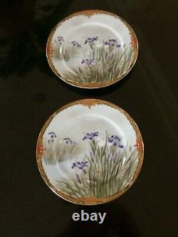 Pair Very Fine Satsuma Plates Meiji Period, Signed