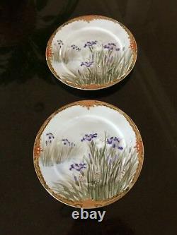 Pair Very Fine Satsuma Plates Meiji Period, Signed