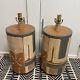 Pair Vintage 1997 Casual Lamps Of Ca Southwestern Table Lamps Signed Dated Mcm