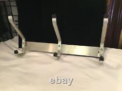 Pair Vintage Authentic Sign MID Century Modern Glaro Aluminum Coat Racks N. R