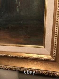 Pair Vintage Impresionist Painting signed Oliver