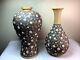 Pair Vintage Signed Oriental Chinese Japanese Art Pottery Vases