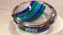 Pair Vintage Signed Seguso Murano Glass bowls MCM mid-century