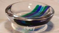 Pair Vintage Signed Seguso Murano Glass bowls MCM mid-century