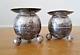 Pair Vtg 925 Sterling Silver Candle Holder Signed Made In Mexico 183 Grams Mcm