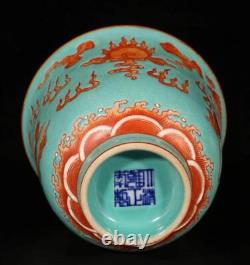 Pair Yongzheng Signed Old Chinese Colour Enamel Cup Withphoenix N1491