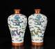 Pair Yongzheng Signed Old Chinese Doucai Vase With Dragon N484