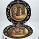 Pair Of 19thc Signed Handpainted Plates Sevres Marks