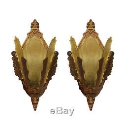 Pair of Antique Art Deco Pocket Sconces, Signed M. E. P, NSP1480