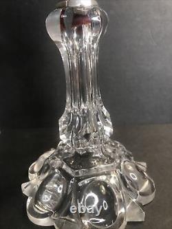 Pair of Antique Baccarat candle holder/Signed/Crystal Candlestick/France C. 1940