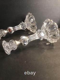 Pair of Antique Baccarat candle holder/Signed/Crystal Candlestick/France C. 1940