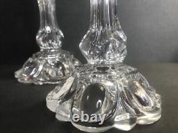 Pair of Antique Baccarat candle holder/Signed/Crystal Candlestick/France C. 1940