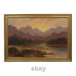 Pair of Antique British School Scottish Highland Landscape Paintings, 19th C