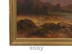 Pair of Antique British School Scottish Highland Landscape Paintings, 19th C