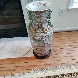 Pair of Antique Chinese Signed Qianlong Floor Vase