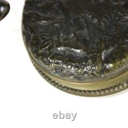 Pair of Antique Clodion Bronze Cherub Musician Sculptures Signed C1880