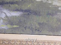 Pair of Antique French Original Landscapes- Oil on Artist Board Signed/Framed