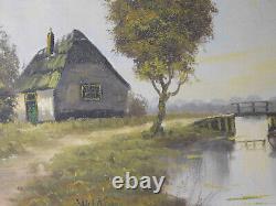 Pair of Antique French Original Landscapes- Oil on Artist Board Signed/Framed