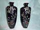 Pair Of Antique Japanese Cloisonne Vases Artist Signed, Meiji Period