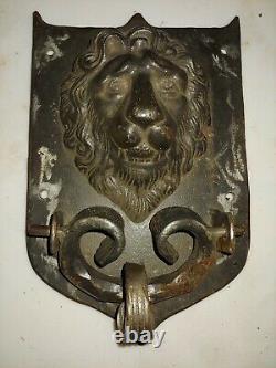 Pair of Antique Lyon's Head Door Knockers, signed