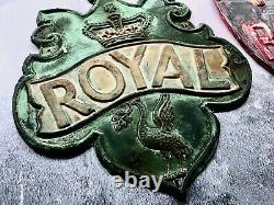 Pair of Antique Metal Royal Fire Insurance Plaques