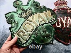 Pair of Antique Metal Royal Fire Insurance Plaques