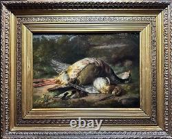 Pair of Antique Nature Morte Oil Paintings Signed Salvador Pla Dated 1880