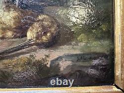 Pair of Antique Nature Morte Oil Paintings Signed Salvador Pla Dated 1880