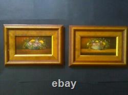 Pair of Antique Oil Paintings, Still Life, Framed, Signed, British, Original
