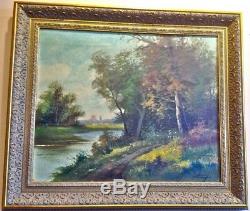 Pair of Antique Original Oil on Canvas Paintings. Signed. 1880. Europe