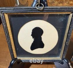 Pair of Antique Silhouette Portraits- William Jordan 1783 HolworthyFamily