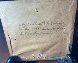 Pair of Antique Silhouette Portraits- William Jordan 1783 HolworthyFamily